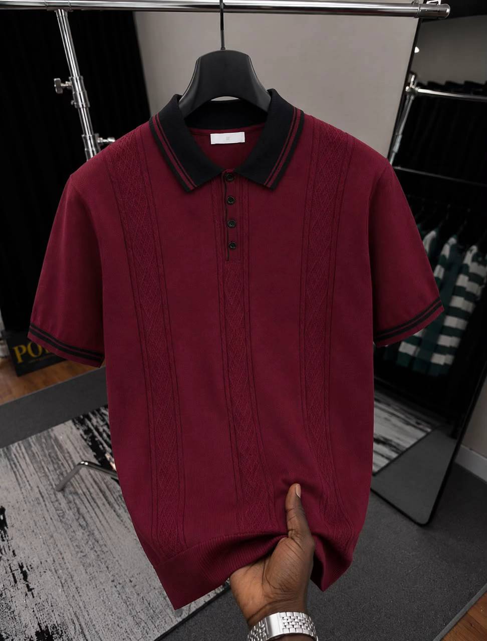 Men’s Striped Polo Shirt
