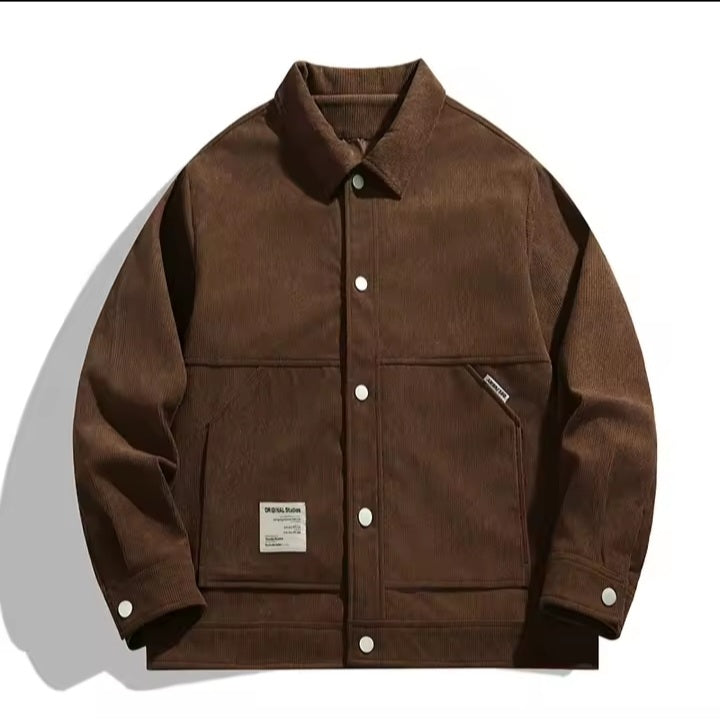 Elegant Brown Men’s Casual Shirt