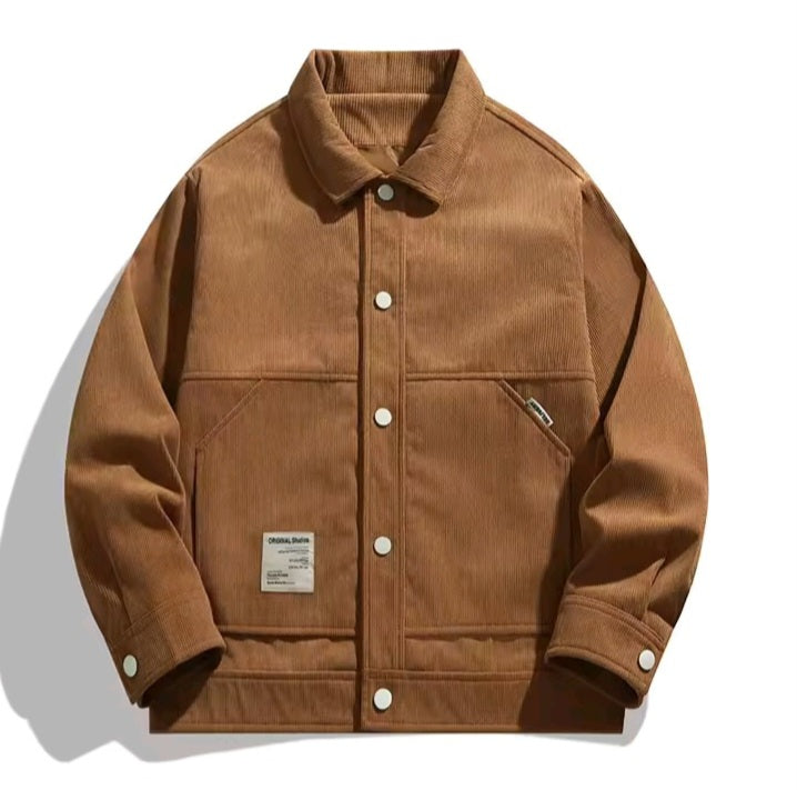 Elegant Brown Men’s Casual Shirt