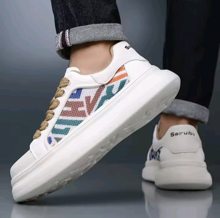 Grey & White Casual Sneakers