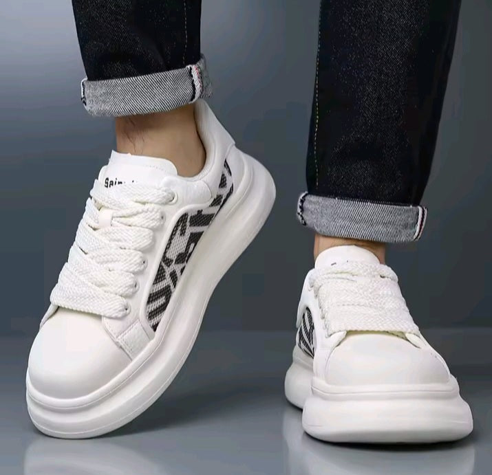 Grey & White Casual Sneakers