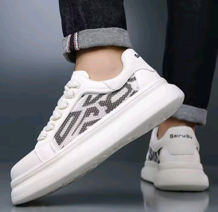 Grey & White Casual Sneakers