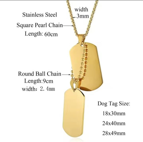 Camouflage Military Dog Tag Necklace – Men’s Fashion