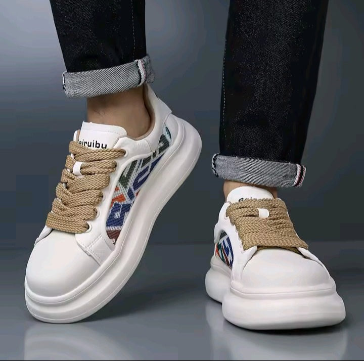 Grey & White Casual Sneakers