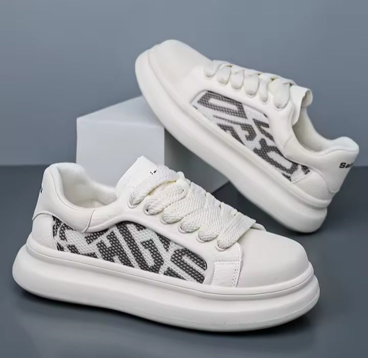 Grey & White Casual Sneakers