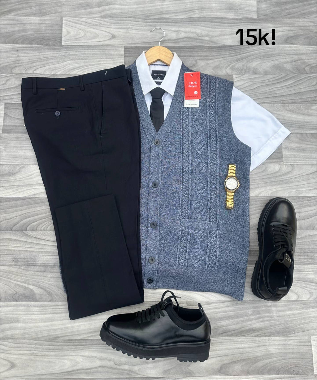 Men’s Elegant Formal Vest Set – Stylish Business & Party Wear