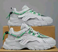 White & Green Chunky Sneakers