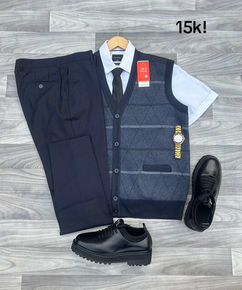 Men’s Elegant Formal Vest Set – Stylish Business & Party Wear