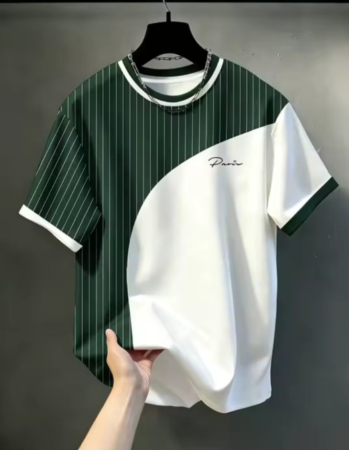 Contrast Wave Graphic T-Shirt
