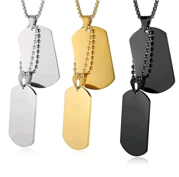 Camouflage Military Dog Tag Necklace – Men’s Fashion
