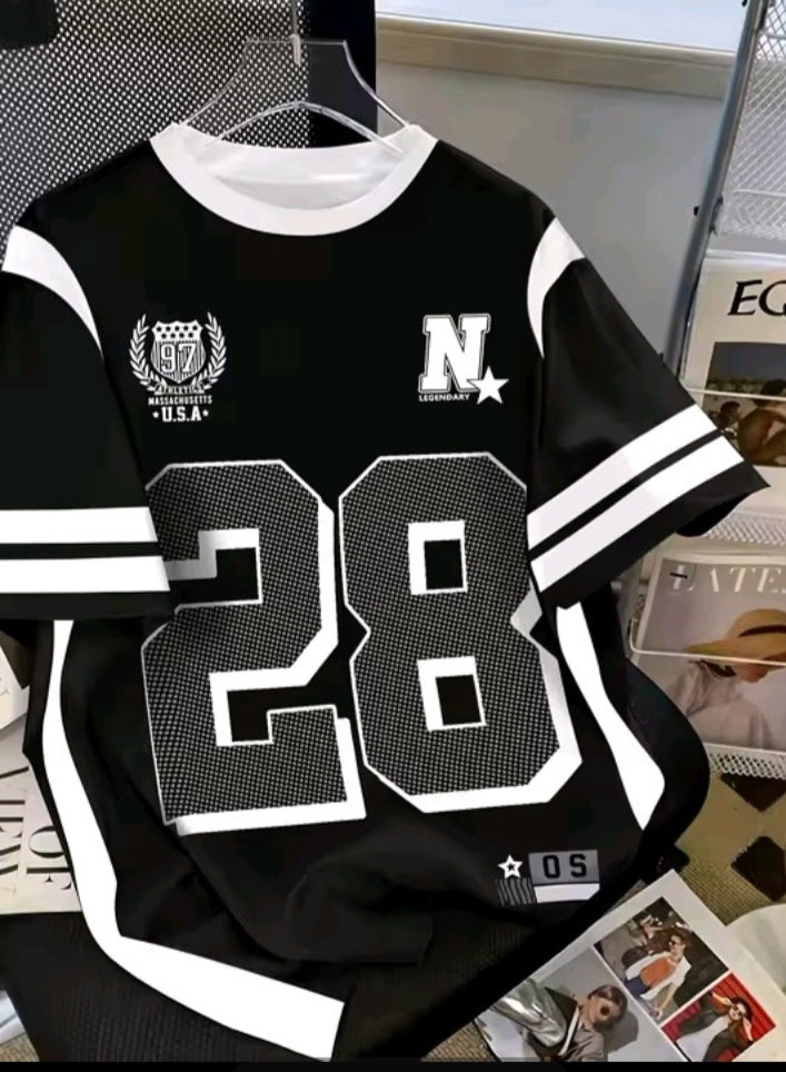 Black & White Number 95 Jersey