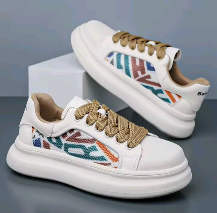 Grey & White Casual Sneakers
