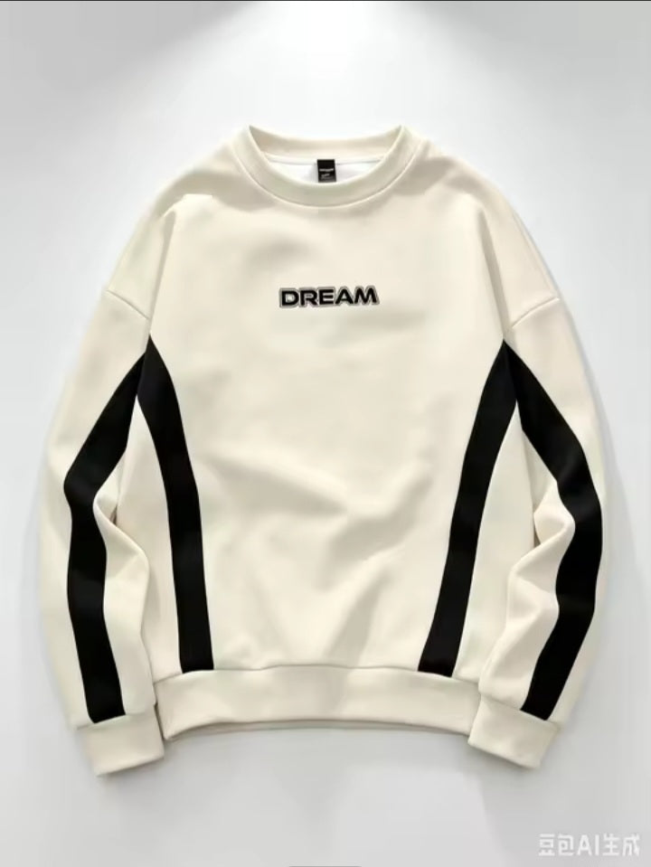 Navy & White Raglan Sweatshirt